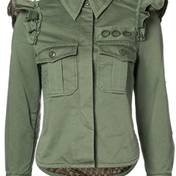 Marc Jacobs Ruffled Shoulder Military Jacket - Picture 9 of 11